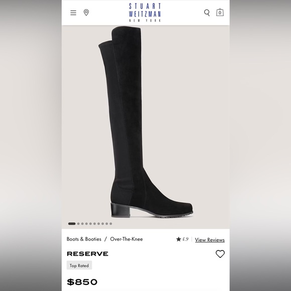 Stuart Weitzman OKB reserve 5050 boots, slate gray - Picture 11 of 11